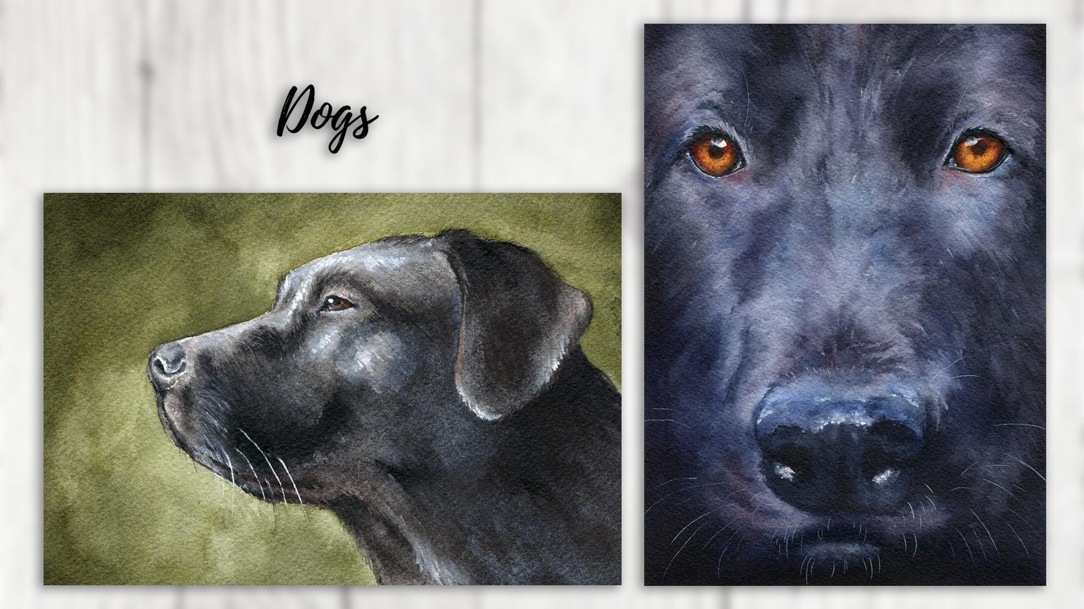 Black Animals in Watercolor - image 2 - student project