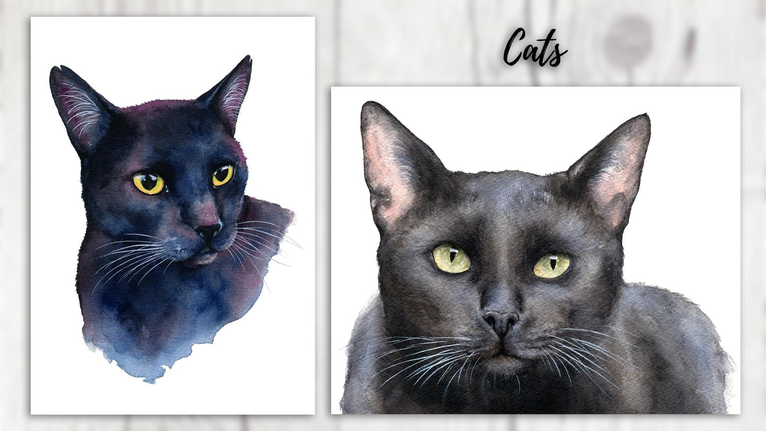 Black Animals in Watercolor - image 1 - student project