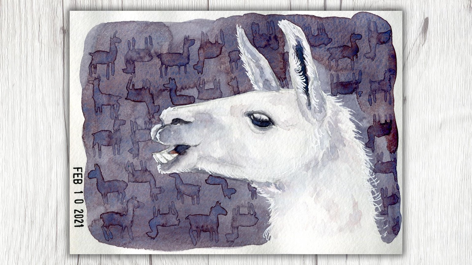 White Animals in Watercolor - image 9 - student project
