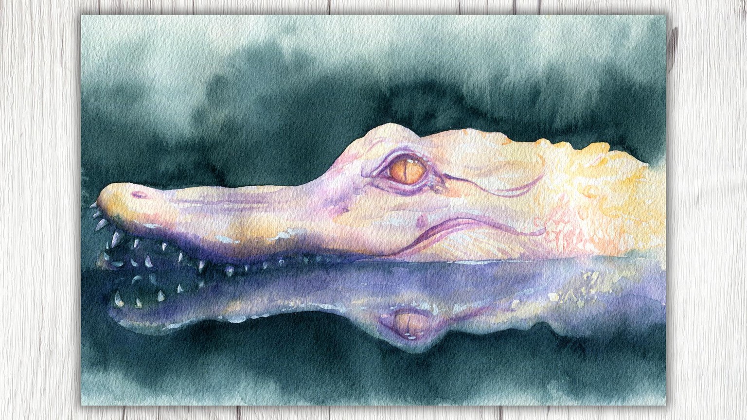 White Animals in Watercolor - image 3 - student project