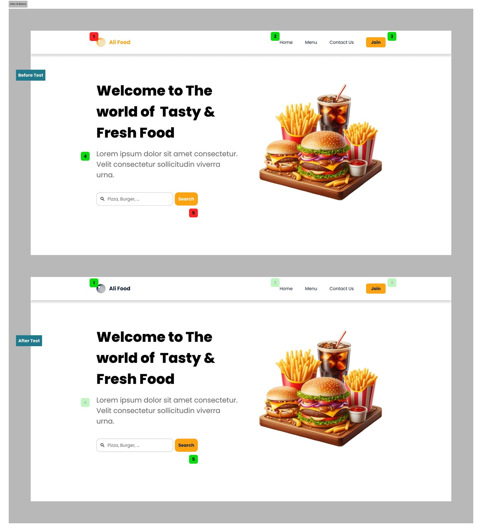 Accessibility Test of a Hero Section - image 1 - student project