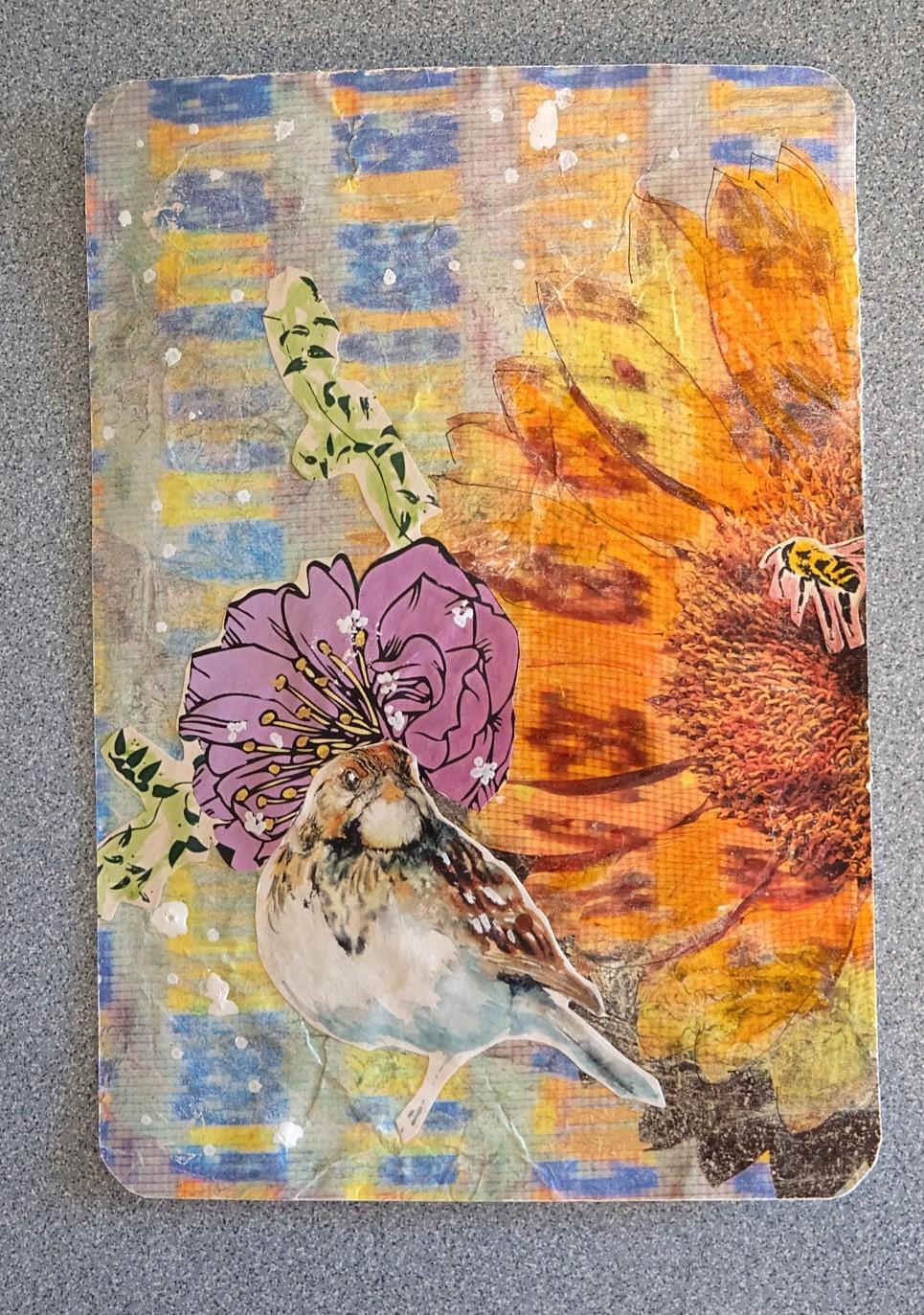 Collage art using found papers - image 2 - student project