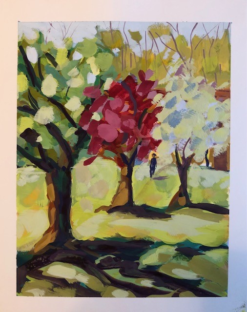 Paint a Springtime Orchard in Gouache: Malcolm Dewey. - image 1 - student project