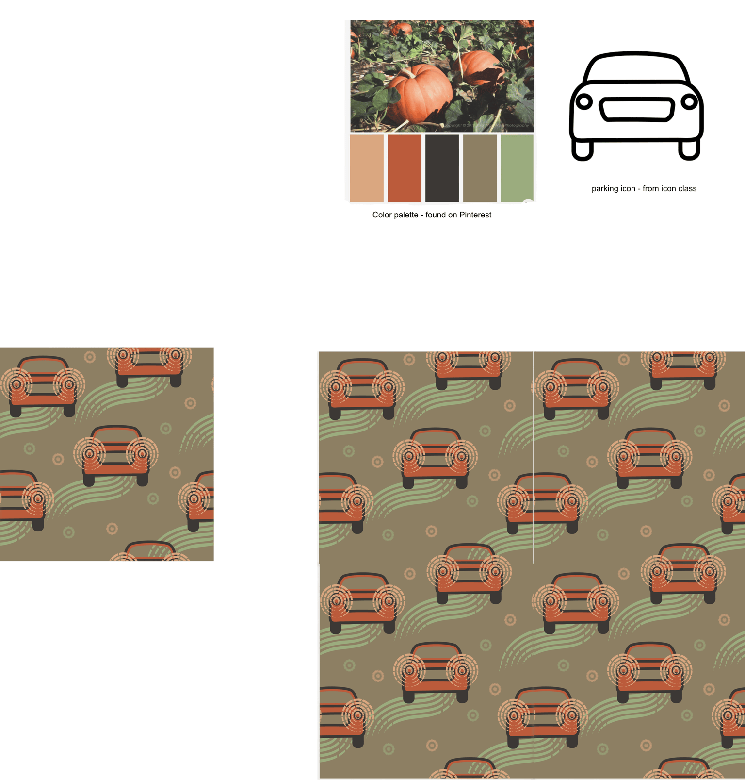 Repeat pattern using vector shapes... - image 2 - student project