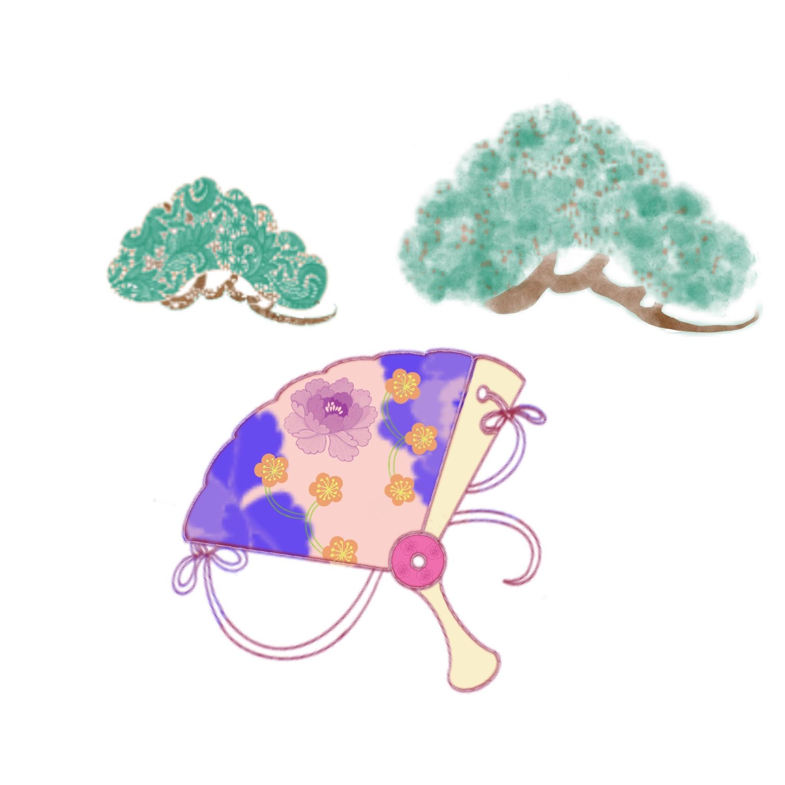 Kimono fabric inspired brushes - image 2 - student project