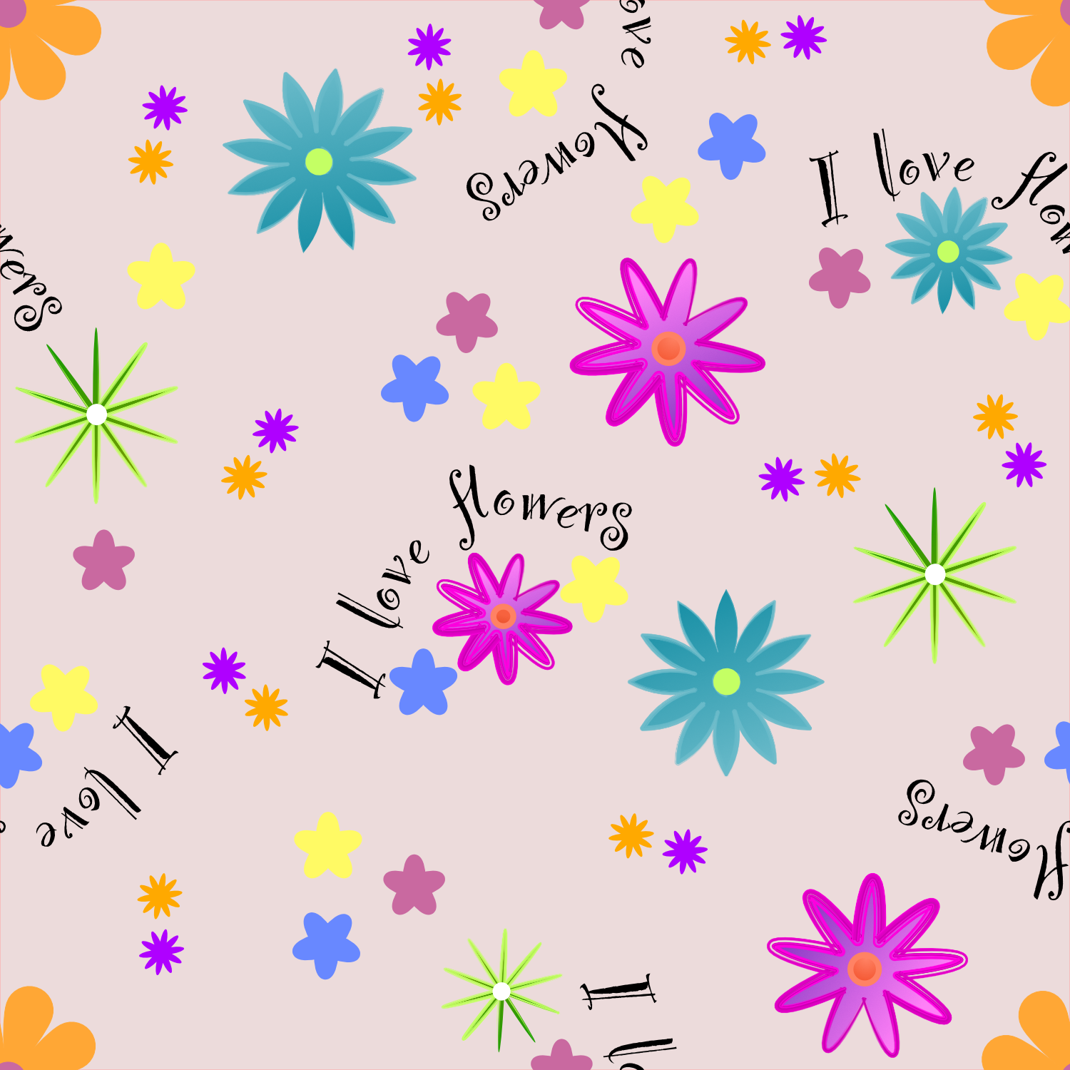 Simple Floral Repeat Pattern - image 1 - student project