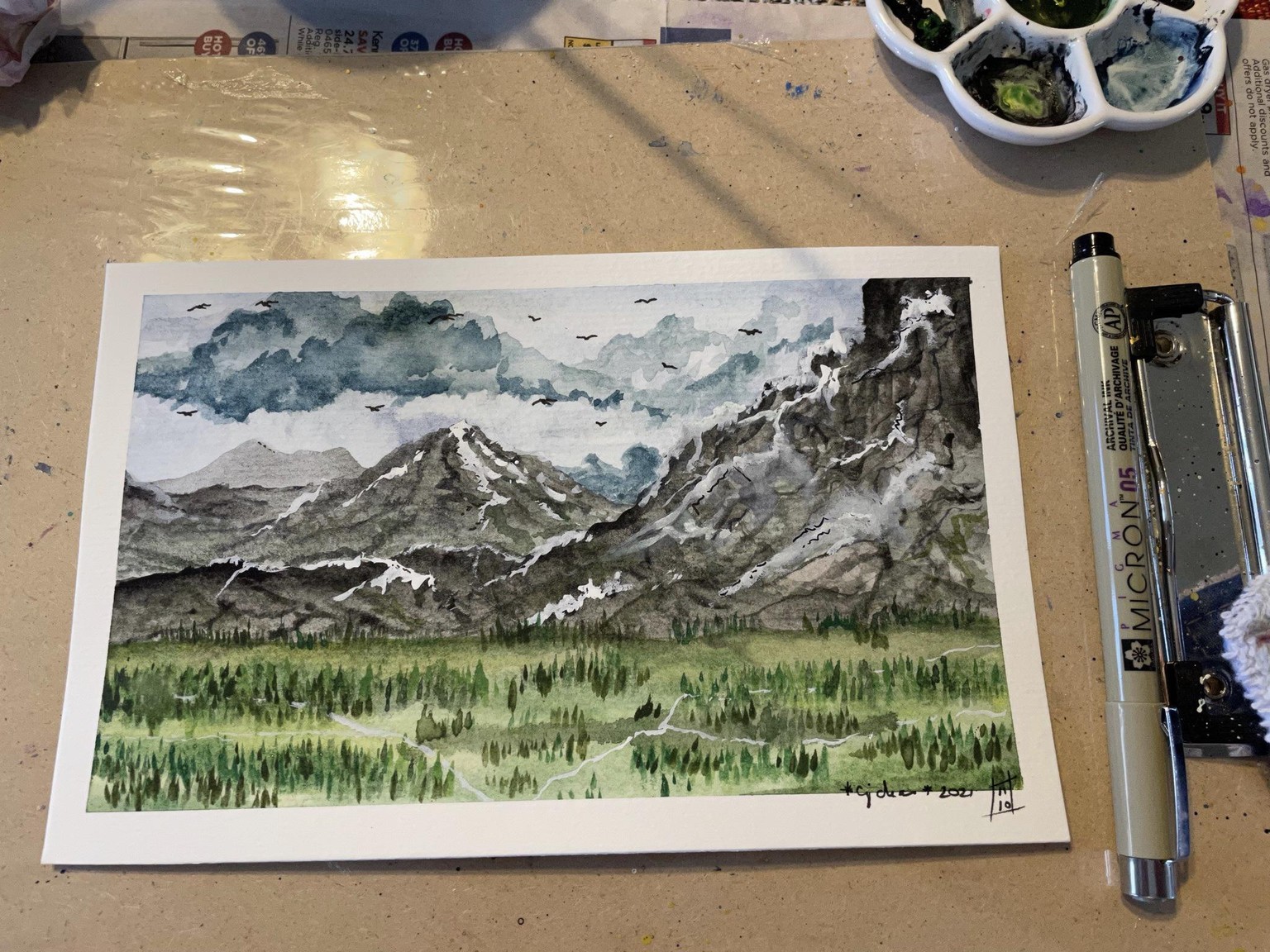 Watercolor Landscape - image 6 - student project