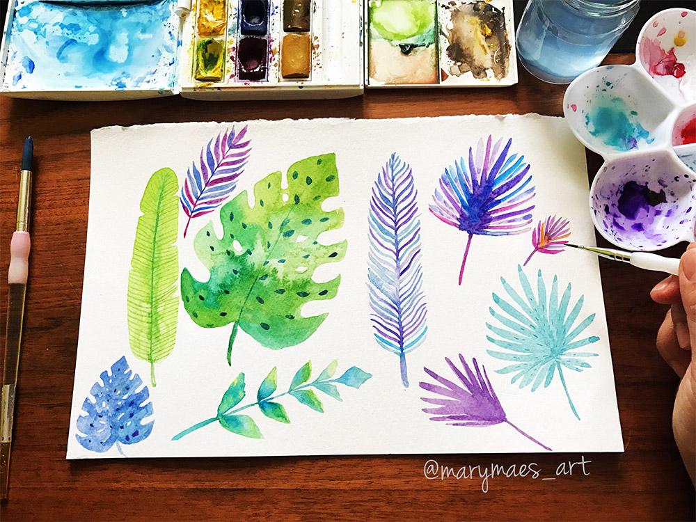 Fun Vibrant Tropical Foliage - image 1 - student project