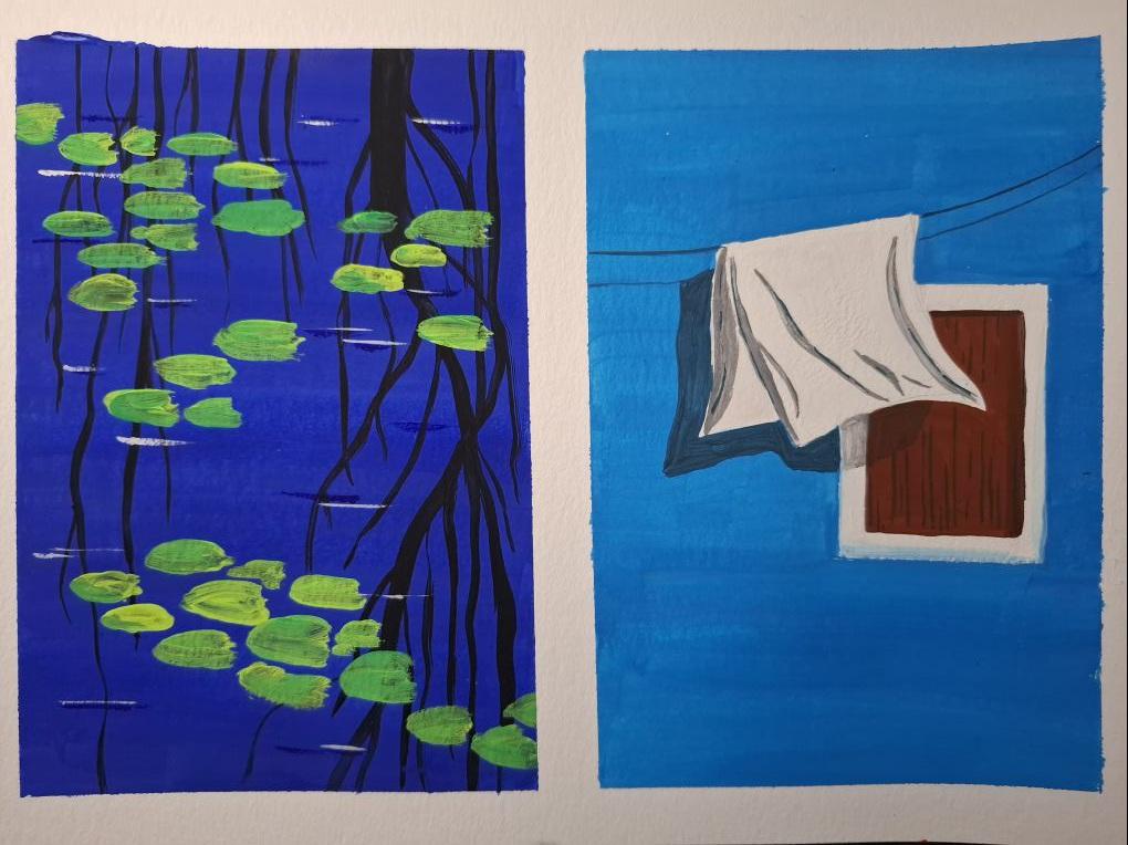 Landscape painting with gouache - image 4 - student project