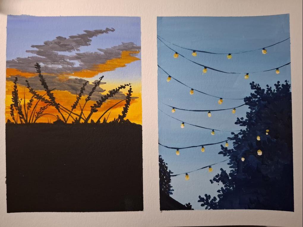 Landscape painting with gouache - image 2 - student project