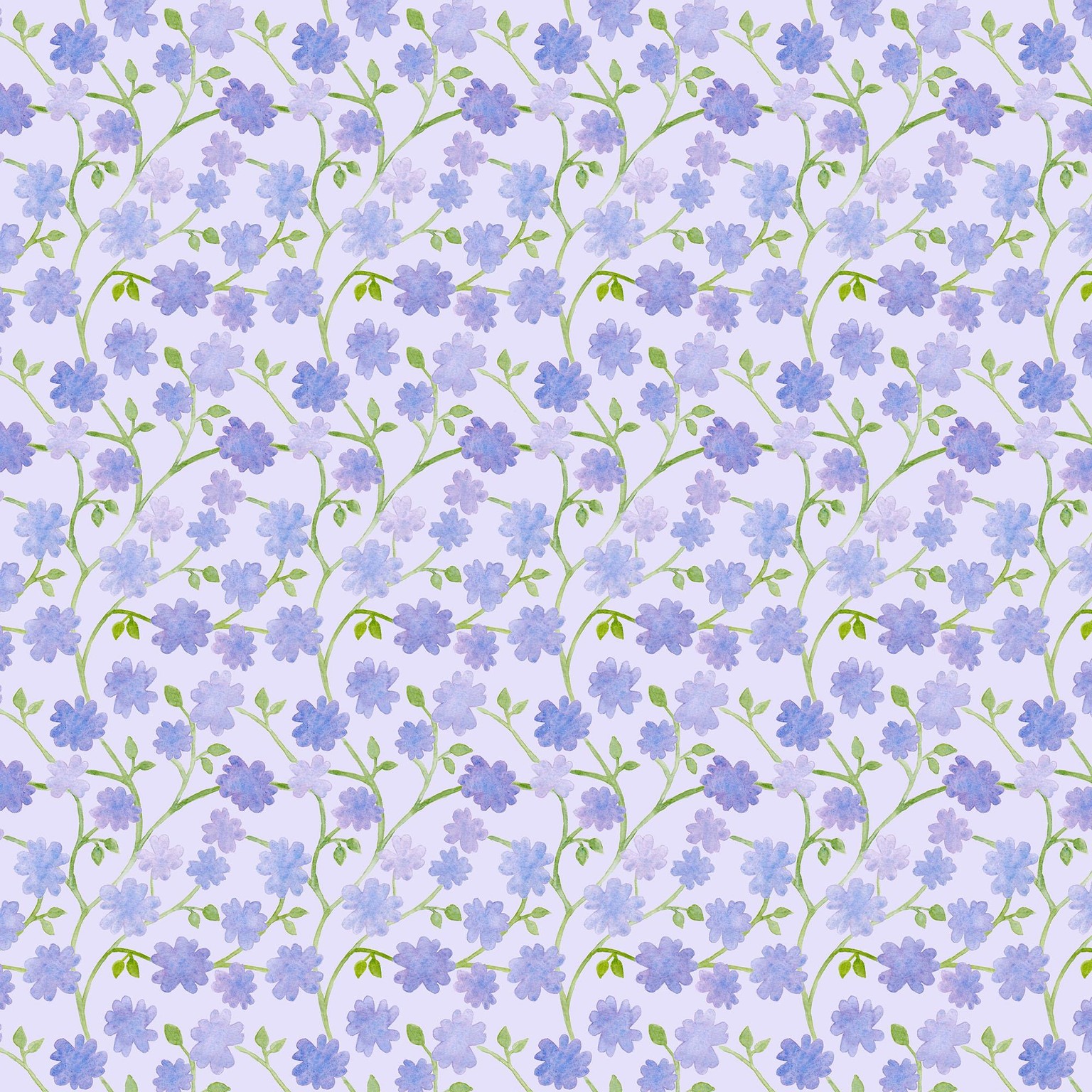 Hand painted flowers pattern - image 1 - student project