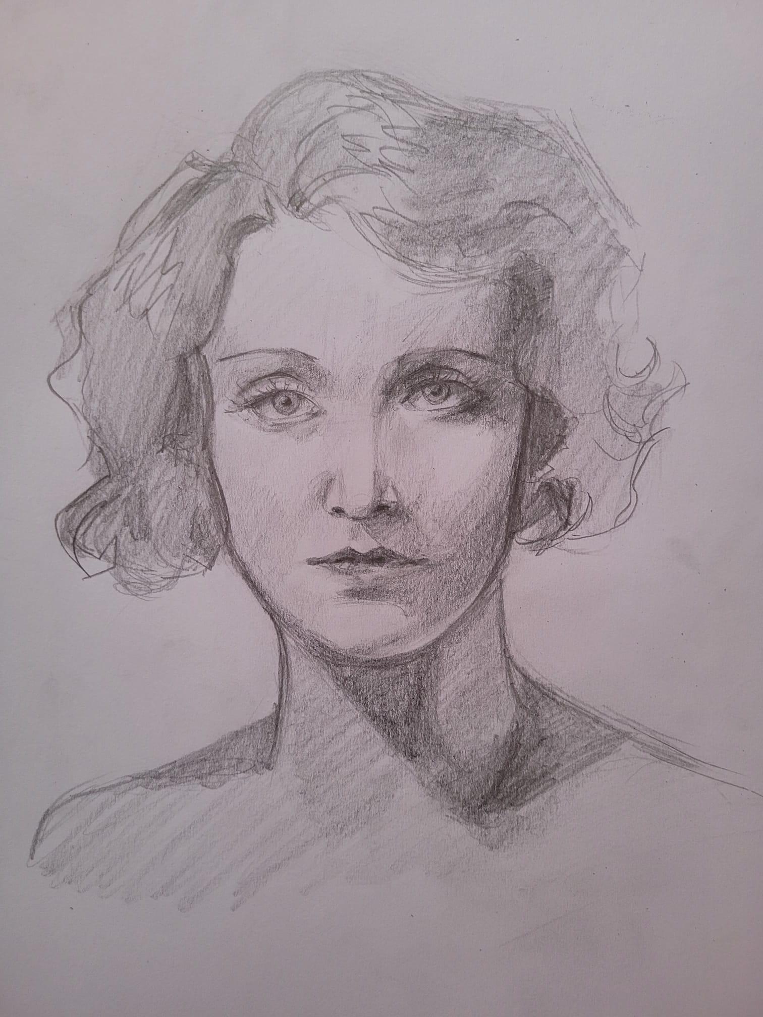 Portrait of Marlene Dietrich - image 1 - student project