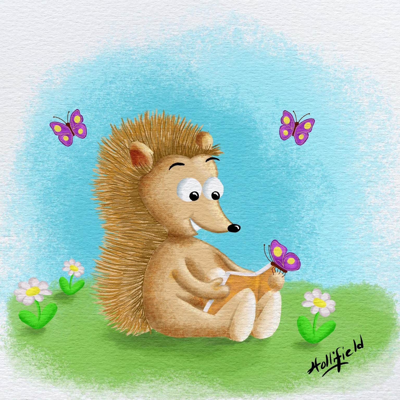 Henry the Hedgehog and a bunny - image 1 - student project