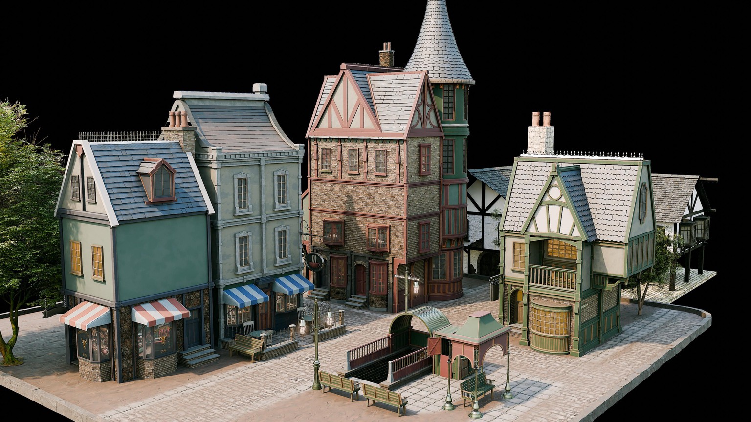 3DT Victorian Town Block - image 1 - student project