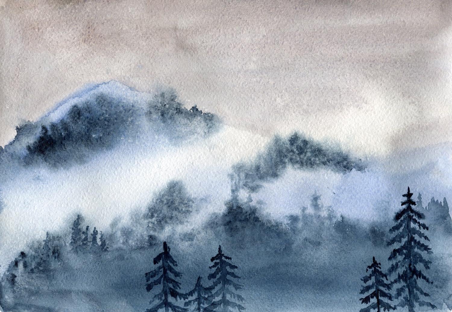 Watercolor Mist Landscape - image 1 - student project
