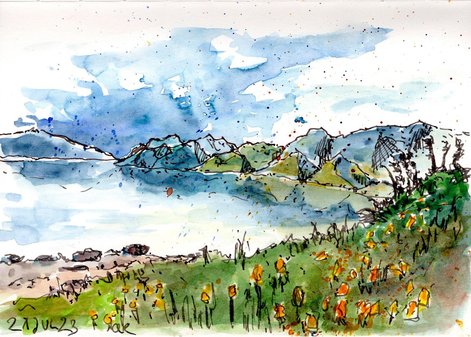 Ink and watercolors - image 1 - student project