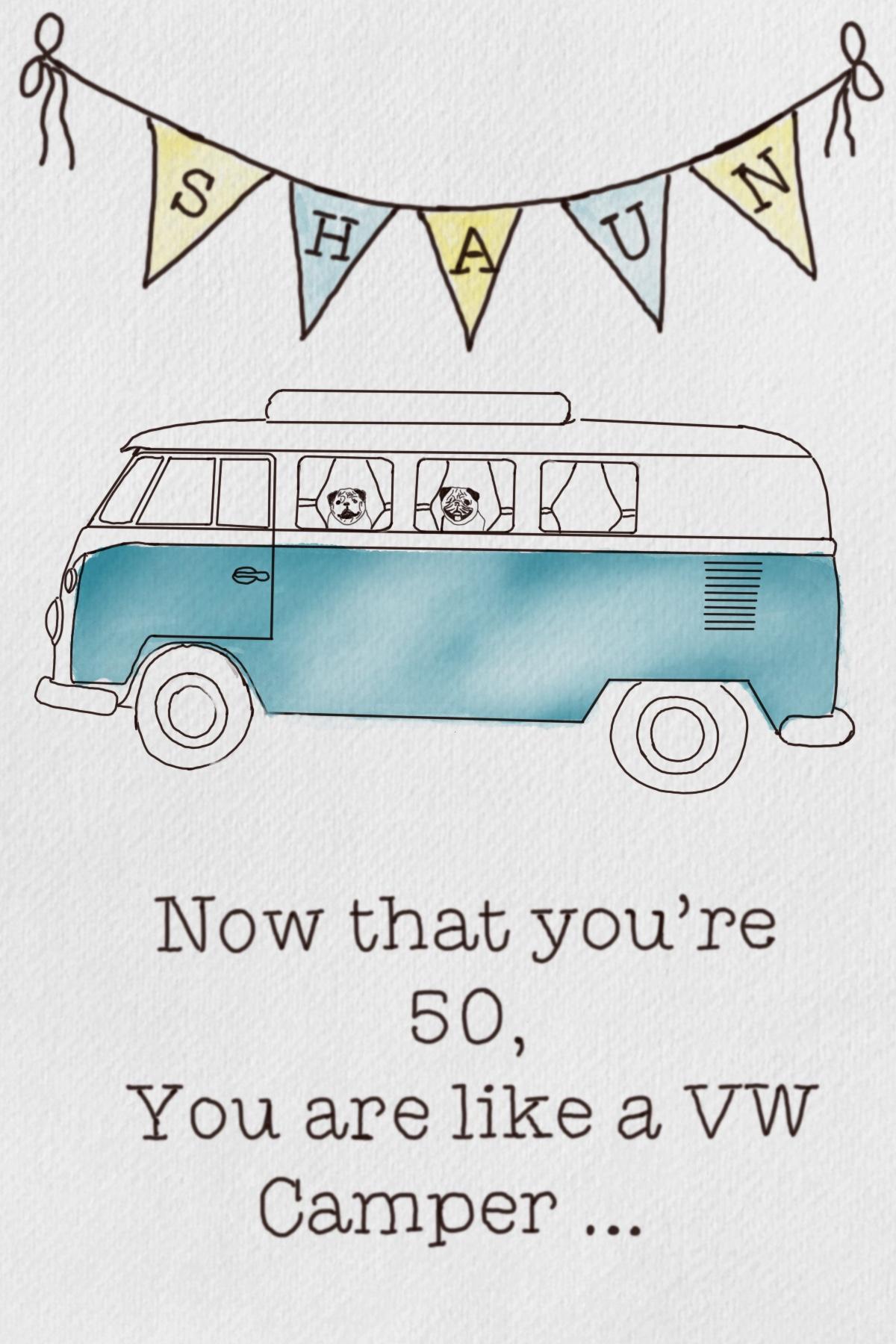 50th birthday card - image 1 - student project