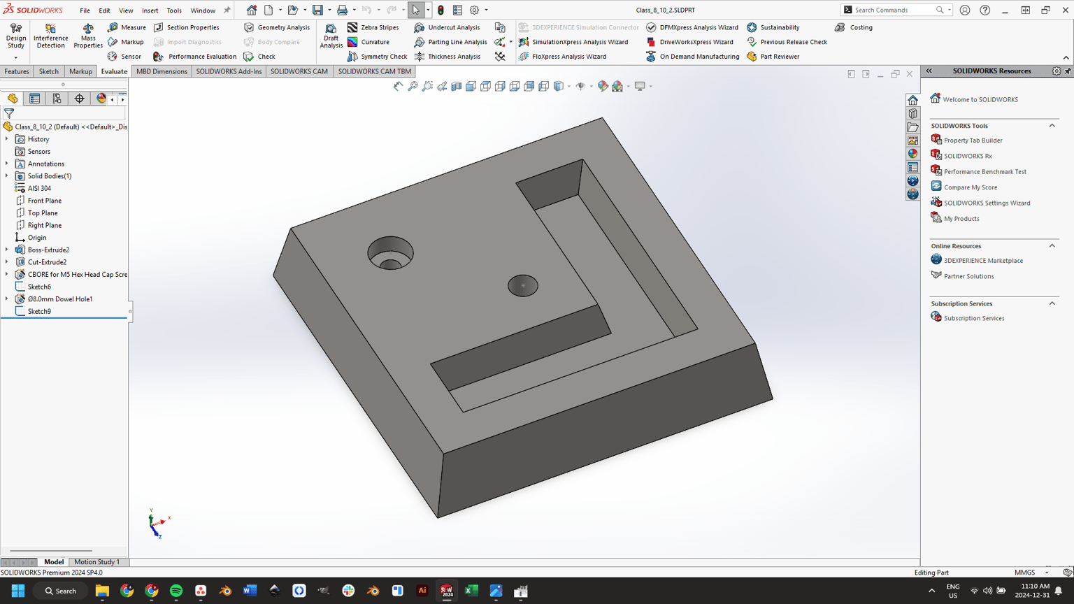 SOLIDWORKS Class 8  Projects - image 2 - student project