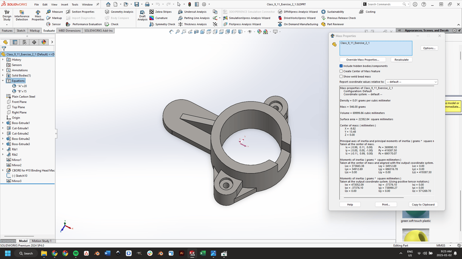 SOLIDWORKS Class 9 Project Submissions - image 1 - student project