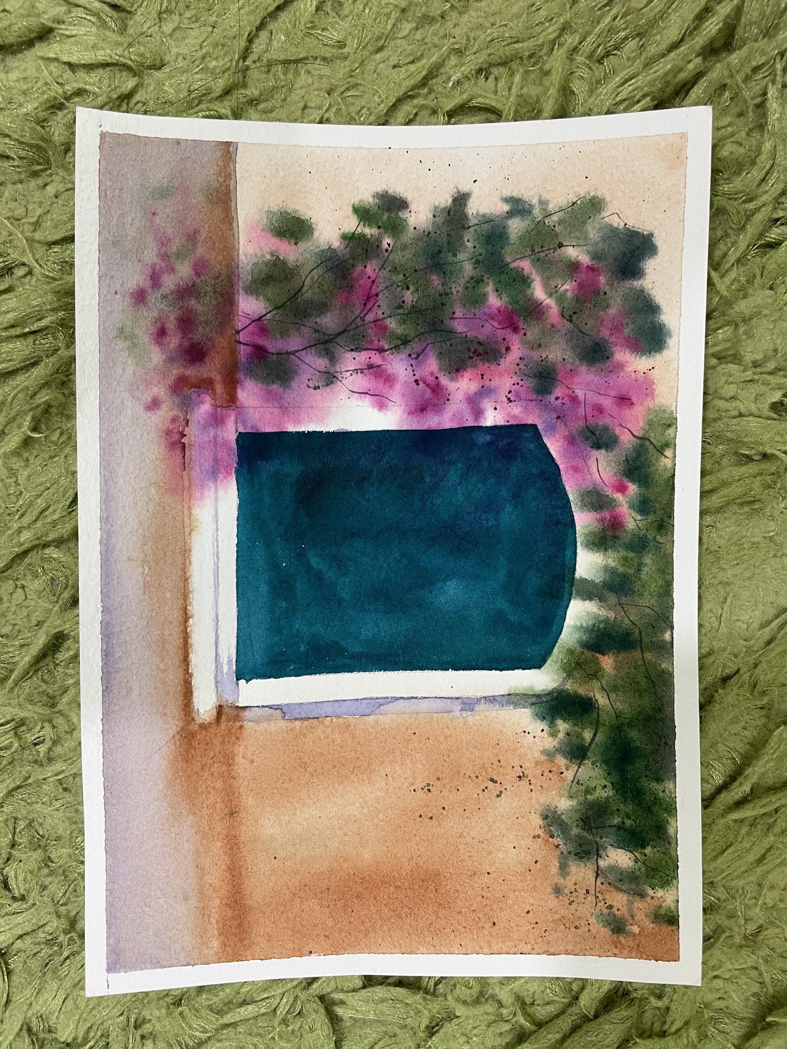 Colorful doors in watercolor - image 1 - student project
