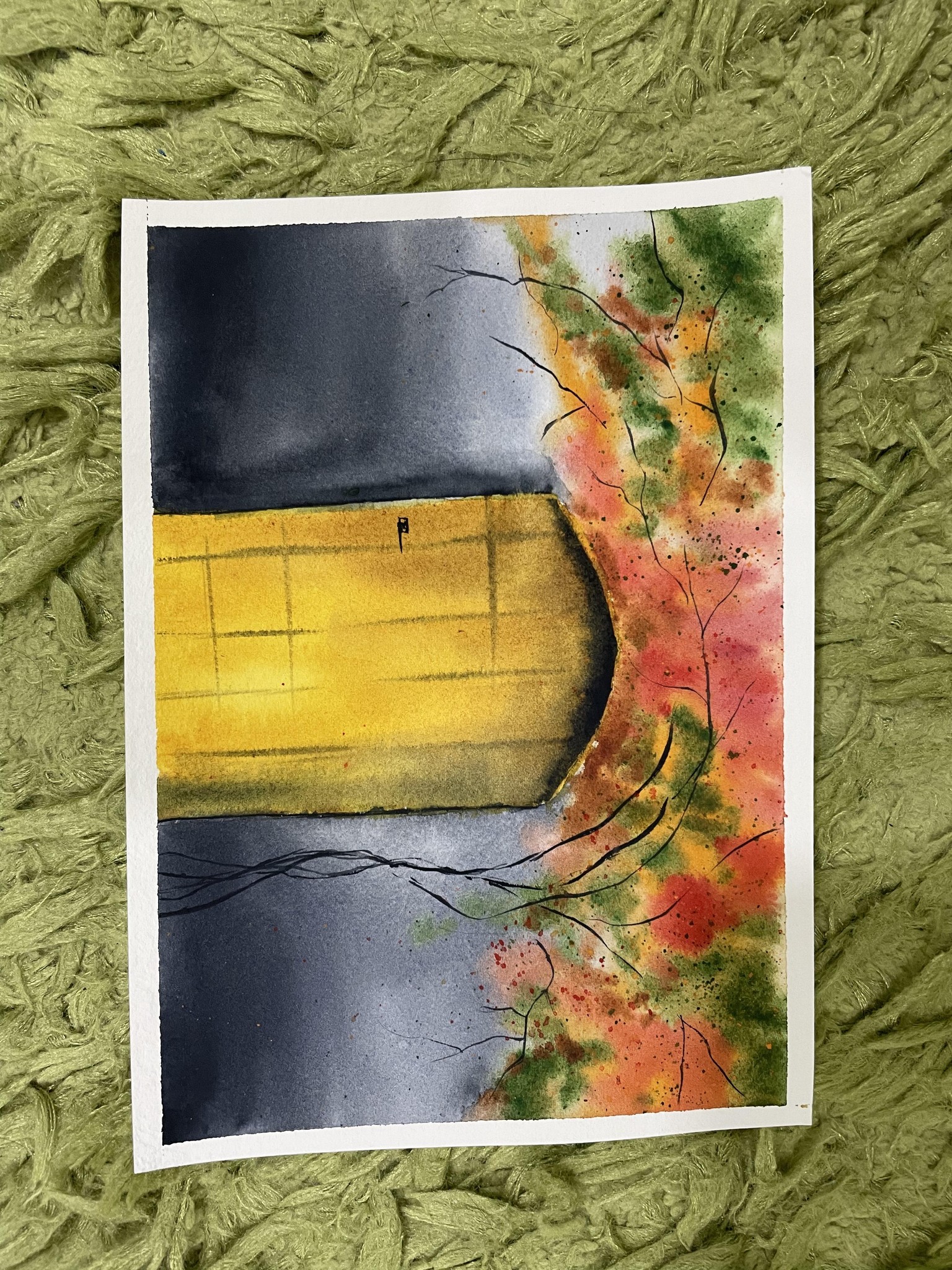 Colorful doors in watercolor - image 2 - student project