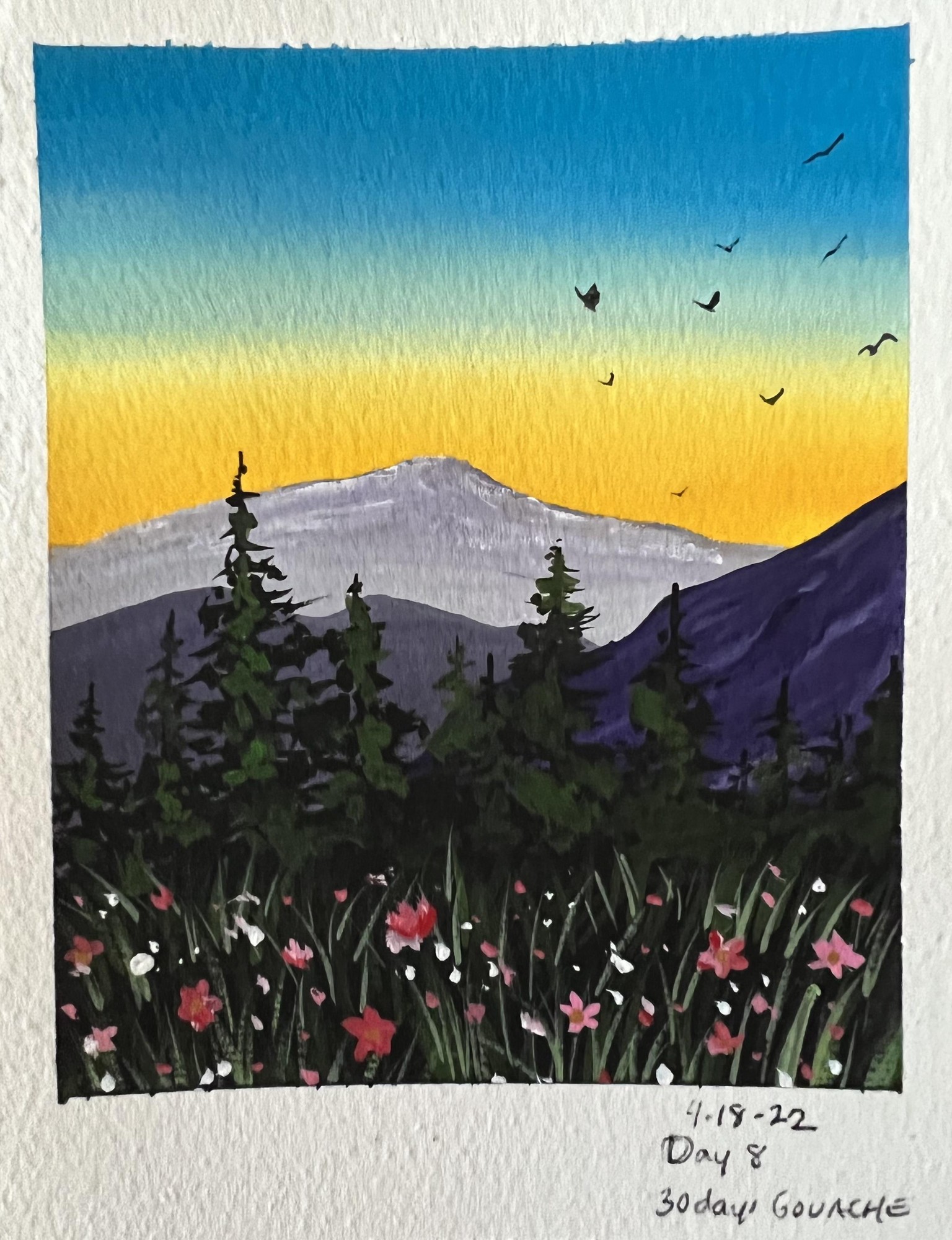 30 day gouache challenge - image 6 - student project