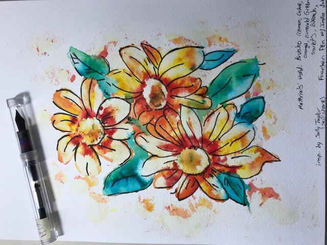 Brusho Sunflowers- sideways????? - image 1 - student project