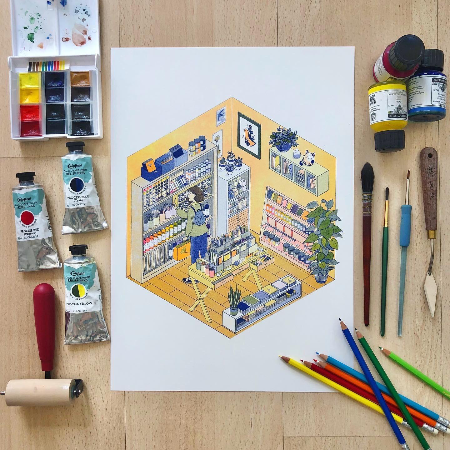 Artist in a Supply Store - image 2 - student project