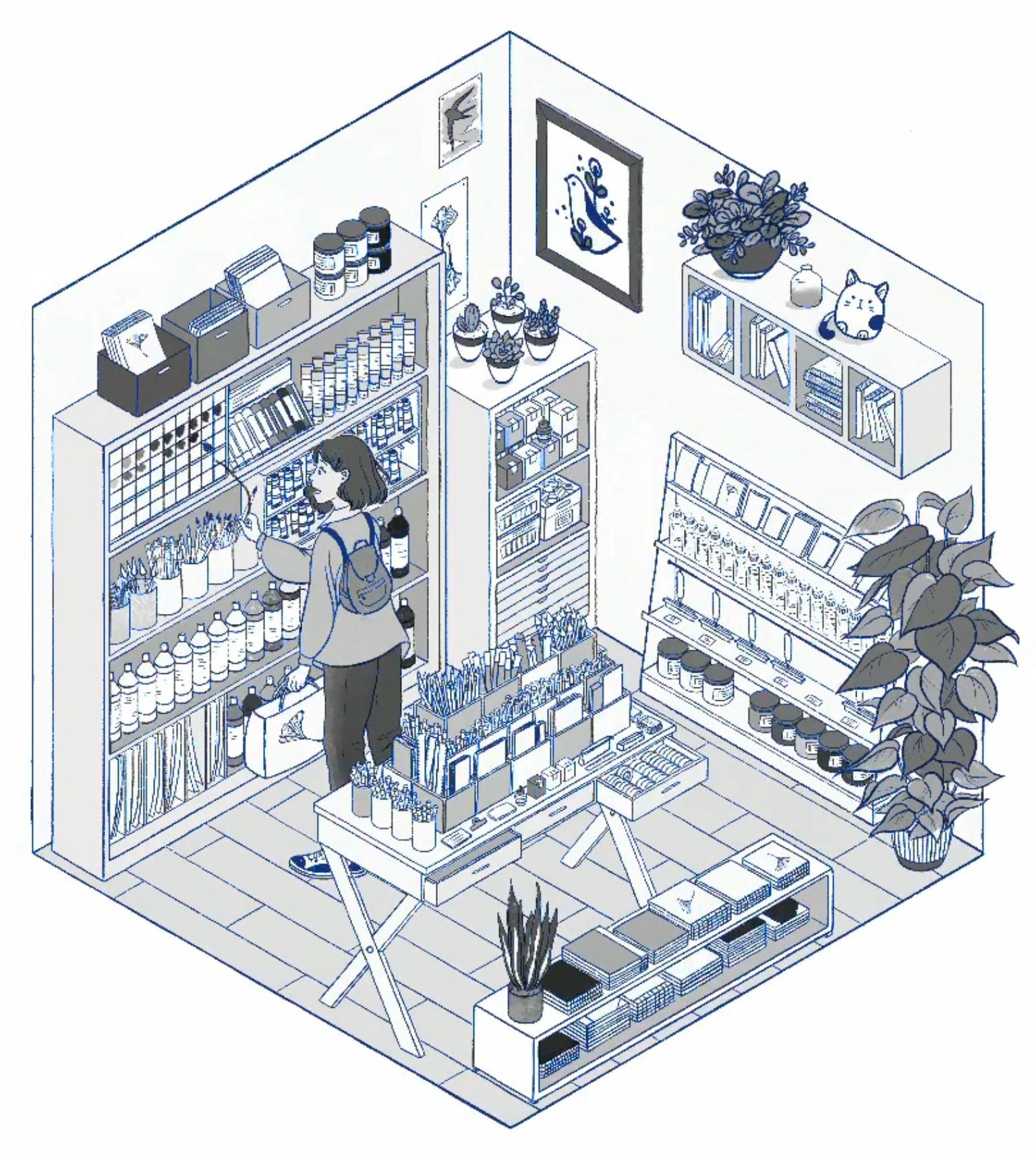 Artist in a Supply Store - image 11 - student project