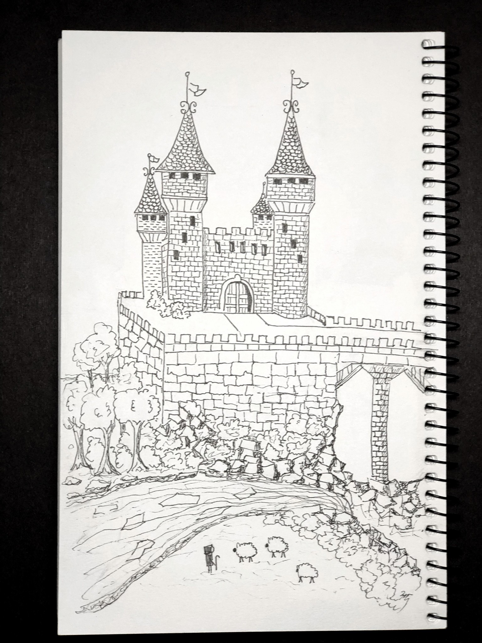 Fairytale Castle Sketch - image 1 - student project
