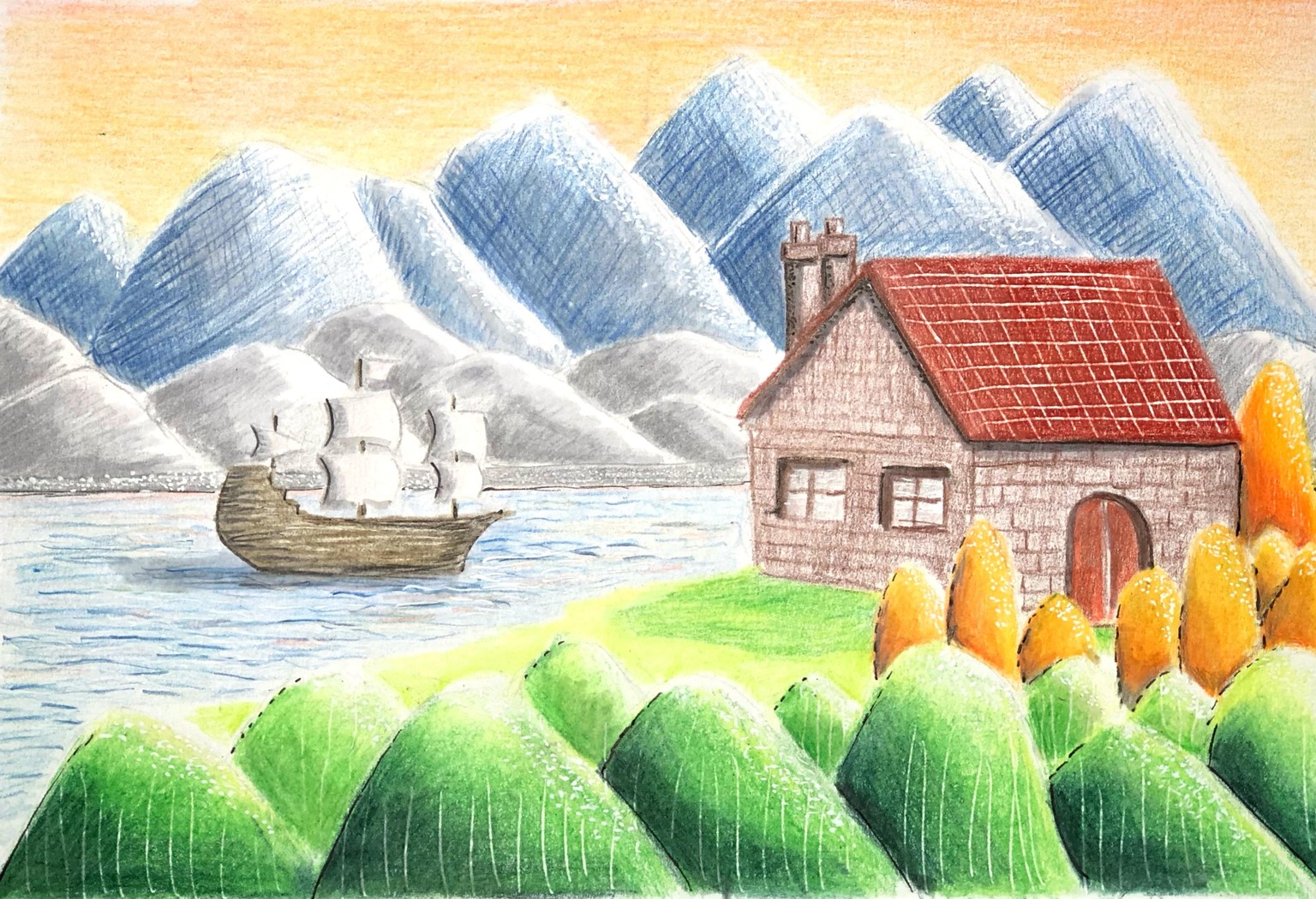 Luminance Colored Pencil Sketching - image 2 - student project