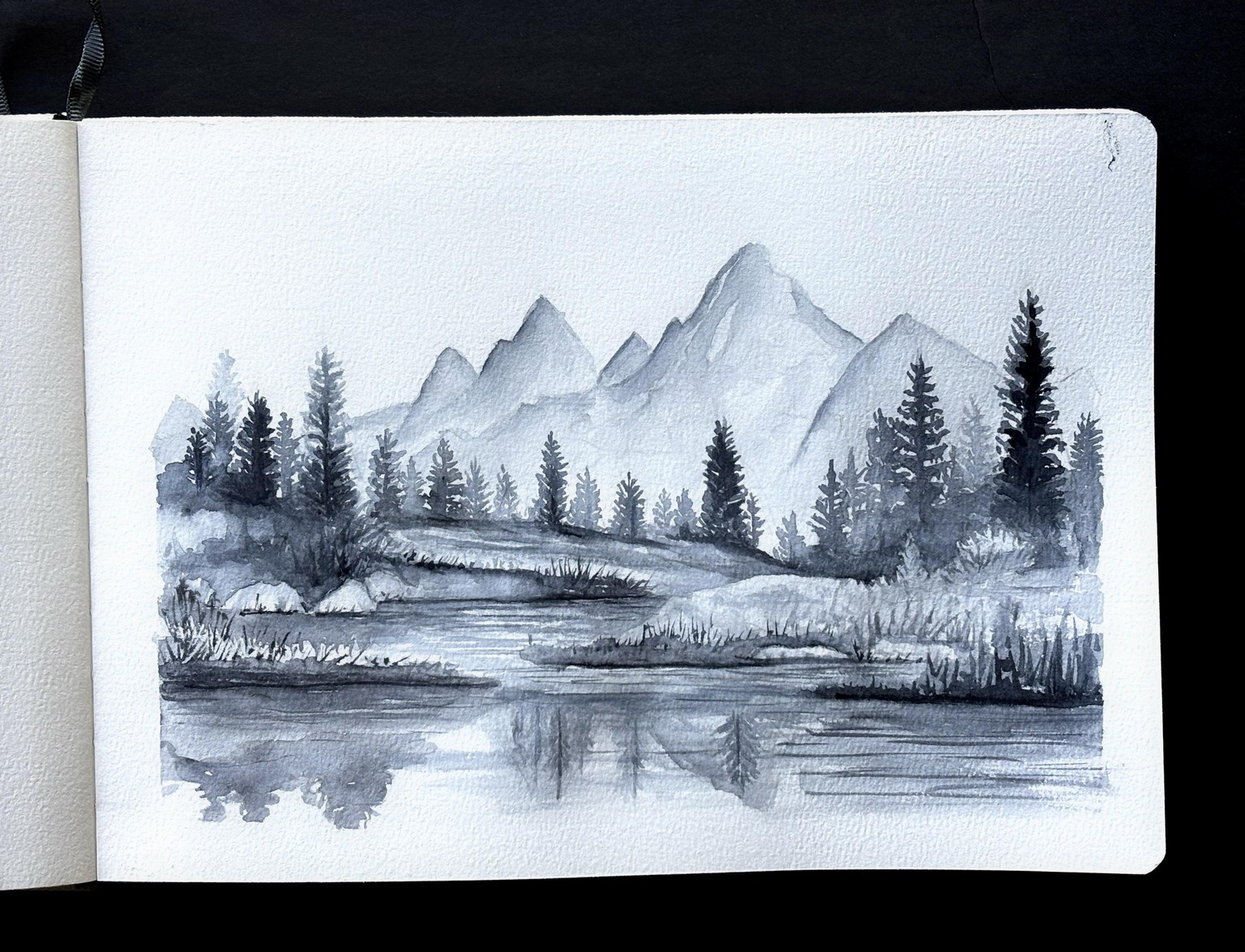 Expressive Watercolor Landscape - image 2 - student project