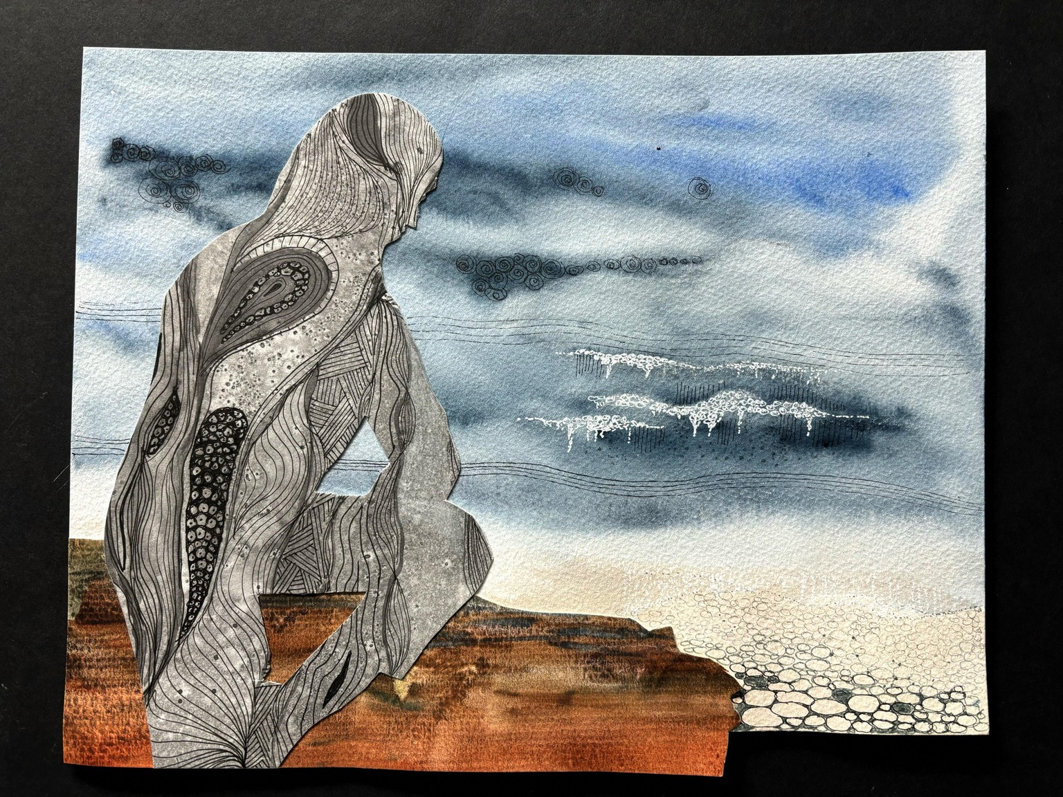 Mixed Media Collage Portrait - image 2 - student project