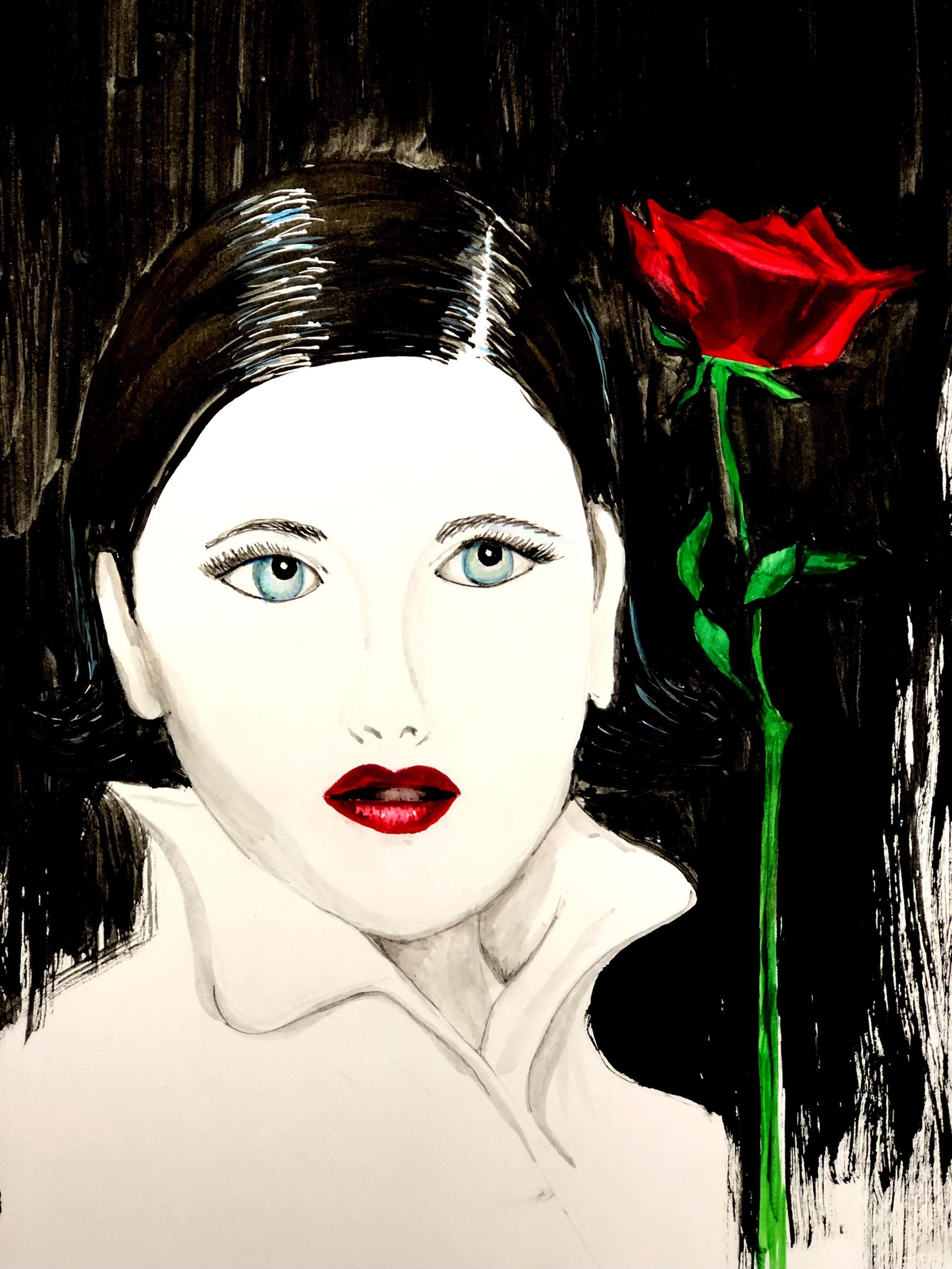 Ink Portrait - image 1 - student project