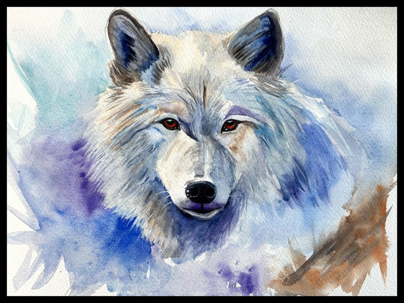 Ghost Watercolor Wolf - image 1 - student project