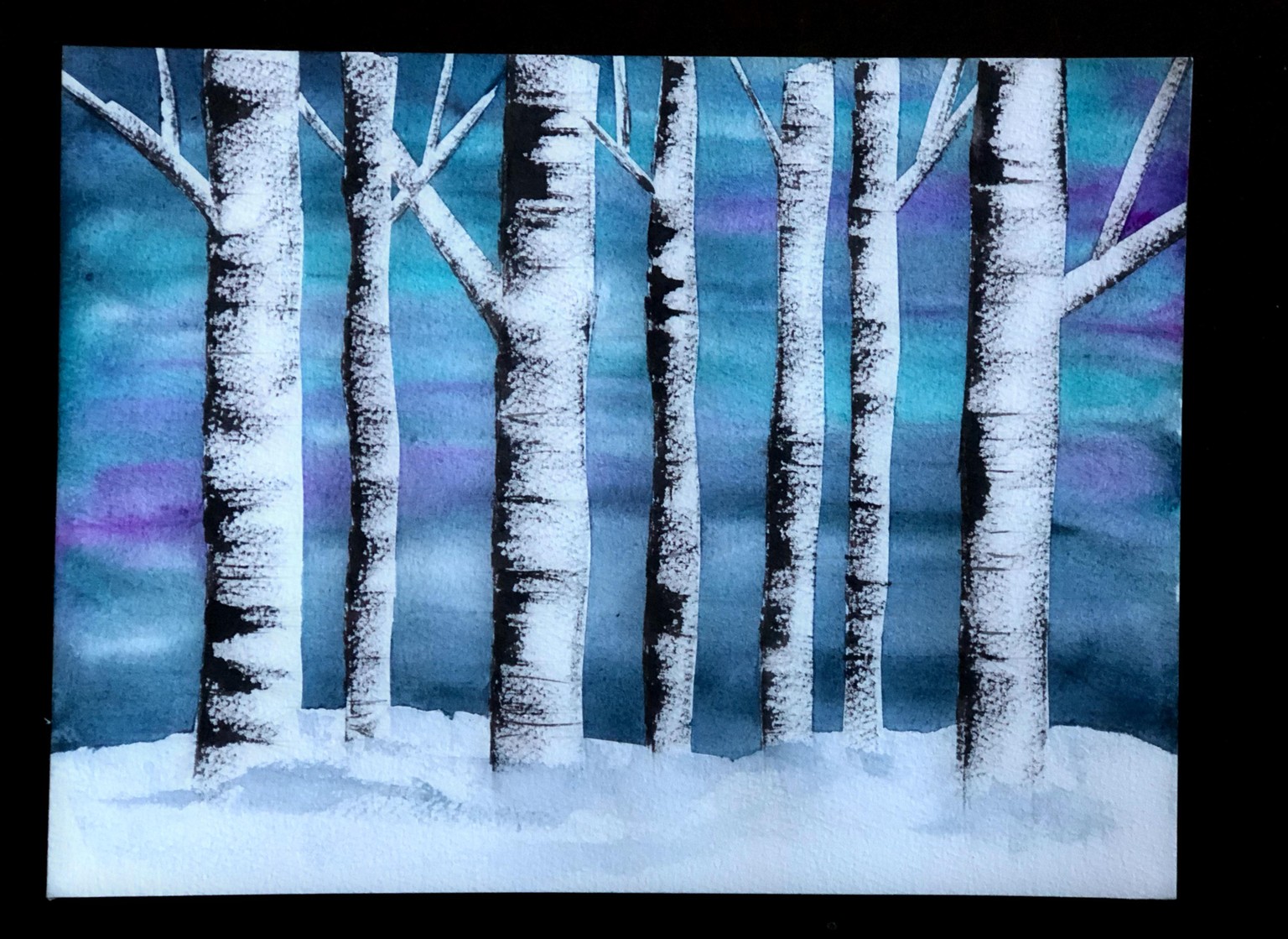 Birch Tree Mixed Media - image 1 - student project