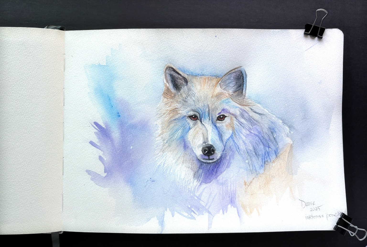 Ghost Watercolor Wolf - image 2 - student project