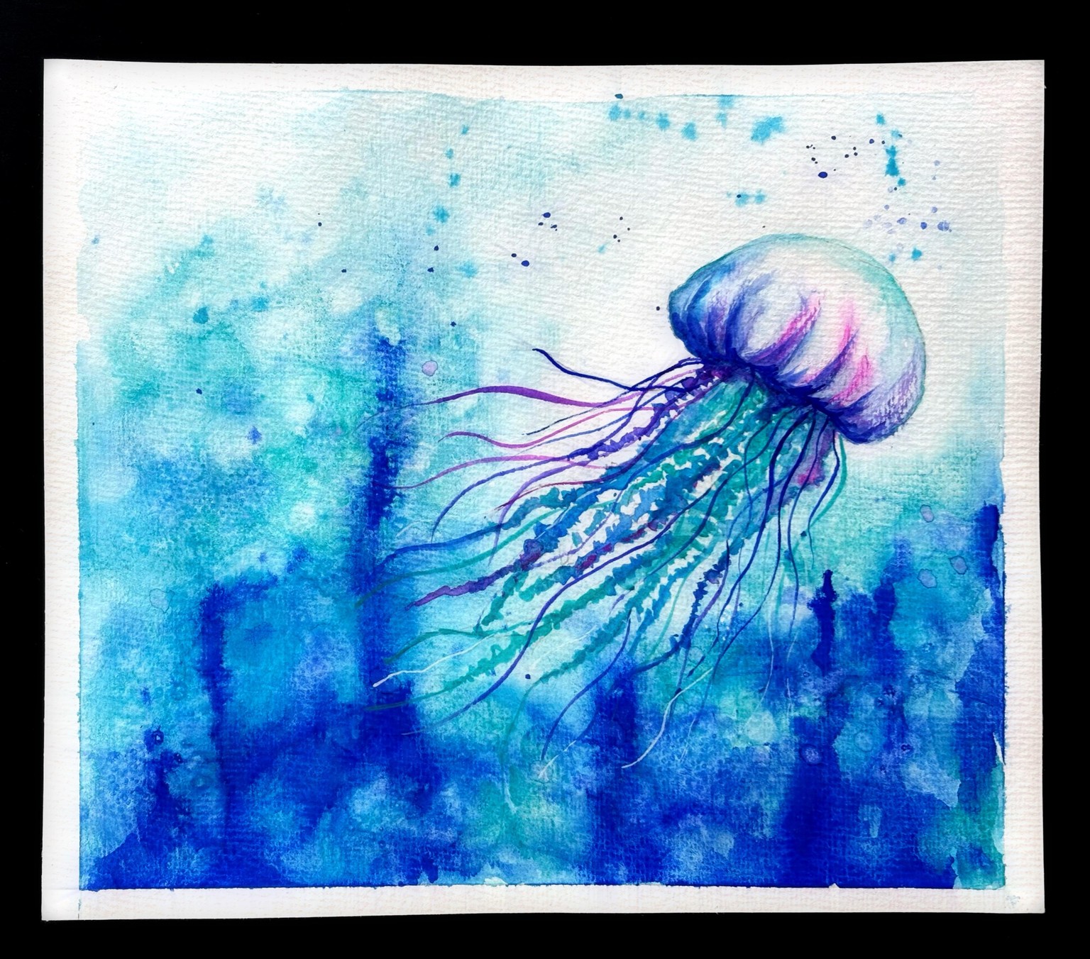 Luminous Jellyfish: Exploring Watercolor Techniques - image 1 - student project