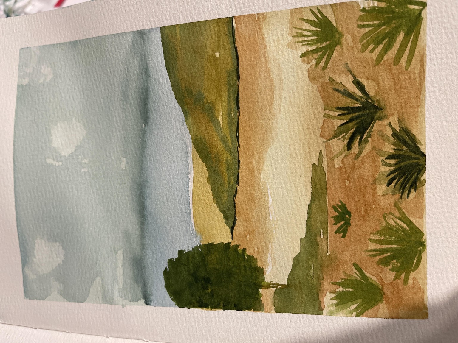 Wet on wet landscape painting - image 1 - student project