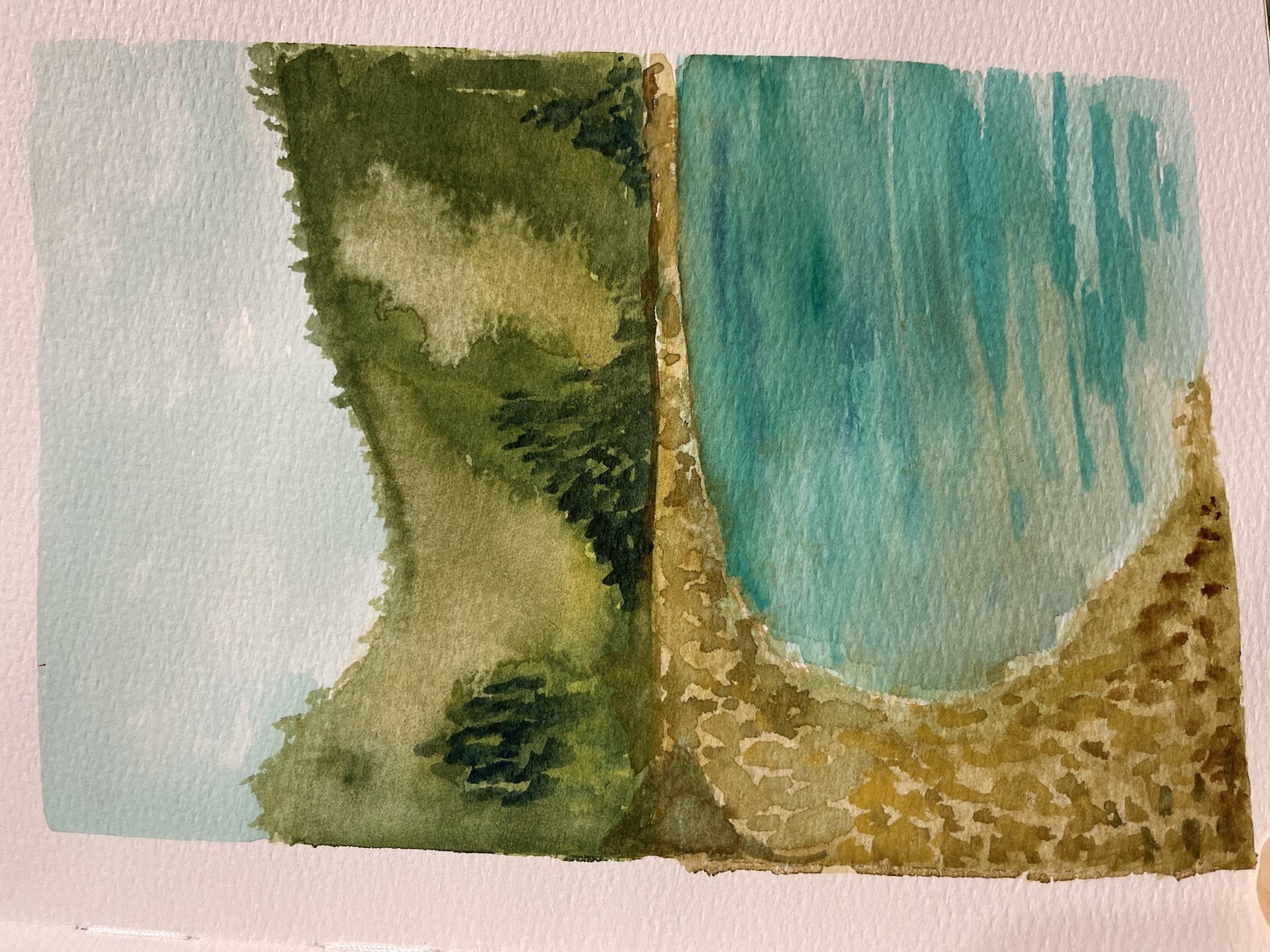 Wet on wet landscape painting - image 2 - student project