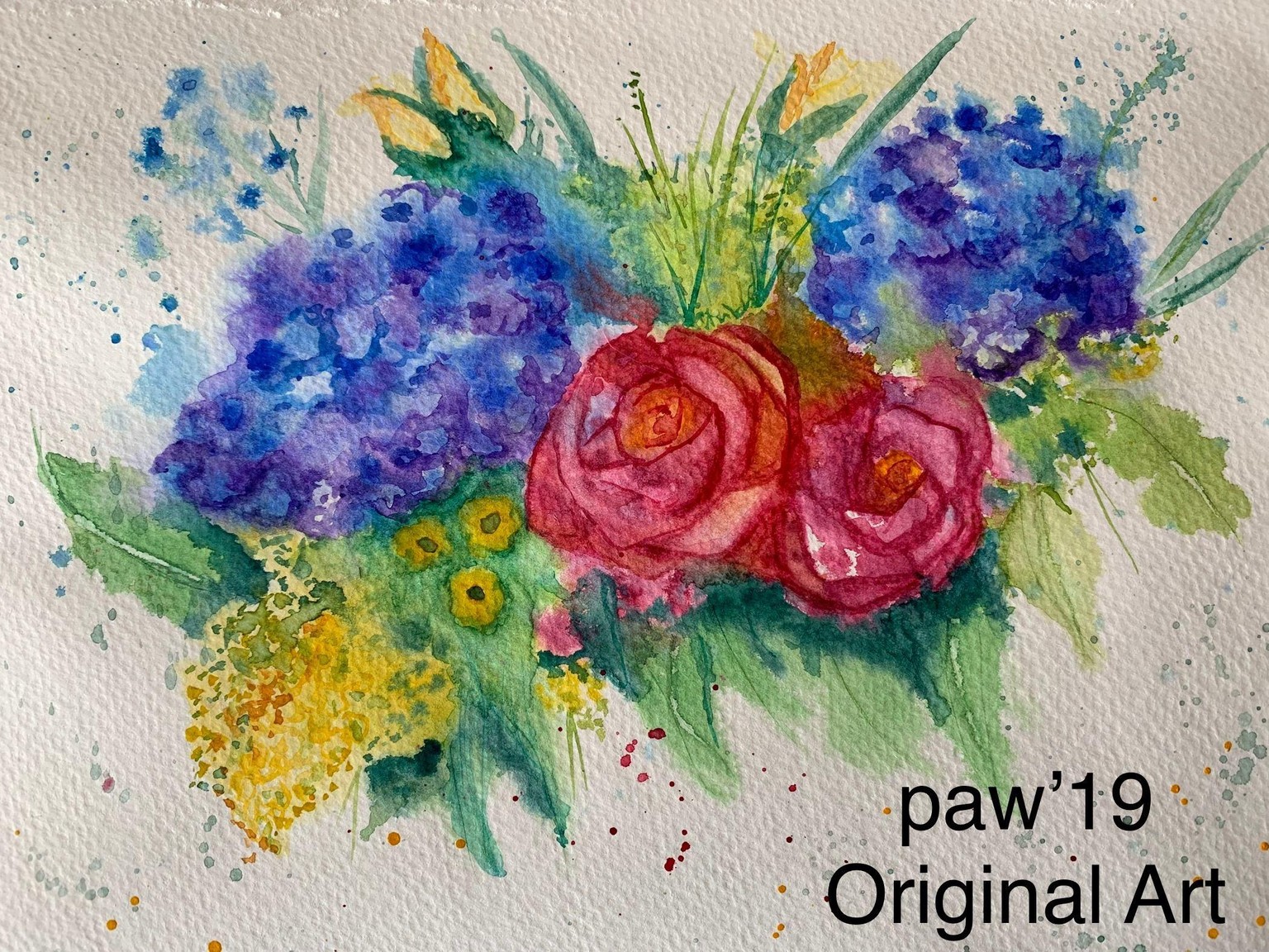 Wet in Wet Flower Bouquet - image 1 - student project