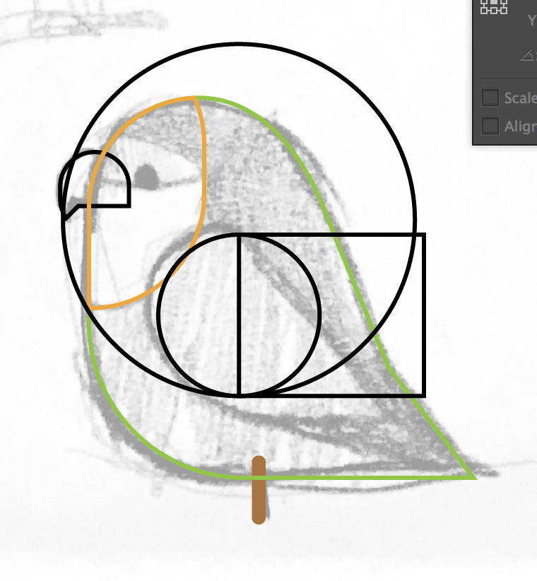 Lovebirds geometric style - image 2 - student project