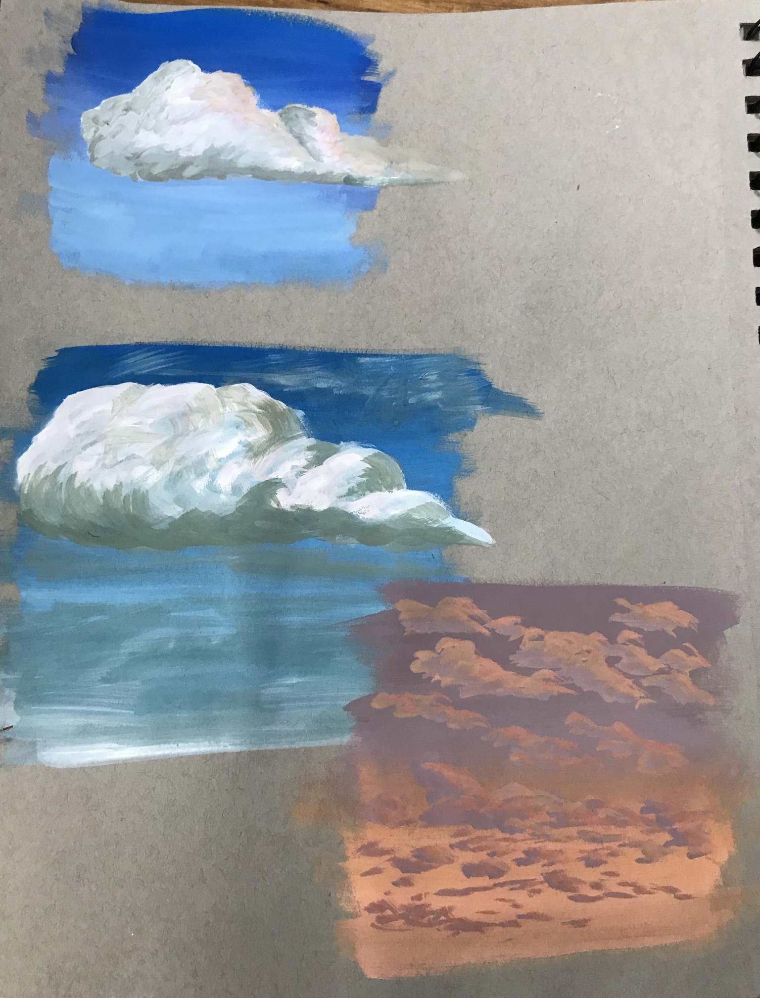 Clouds using gouache - image 3 - student project