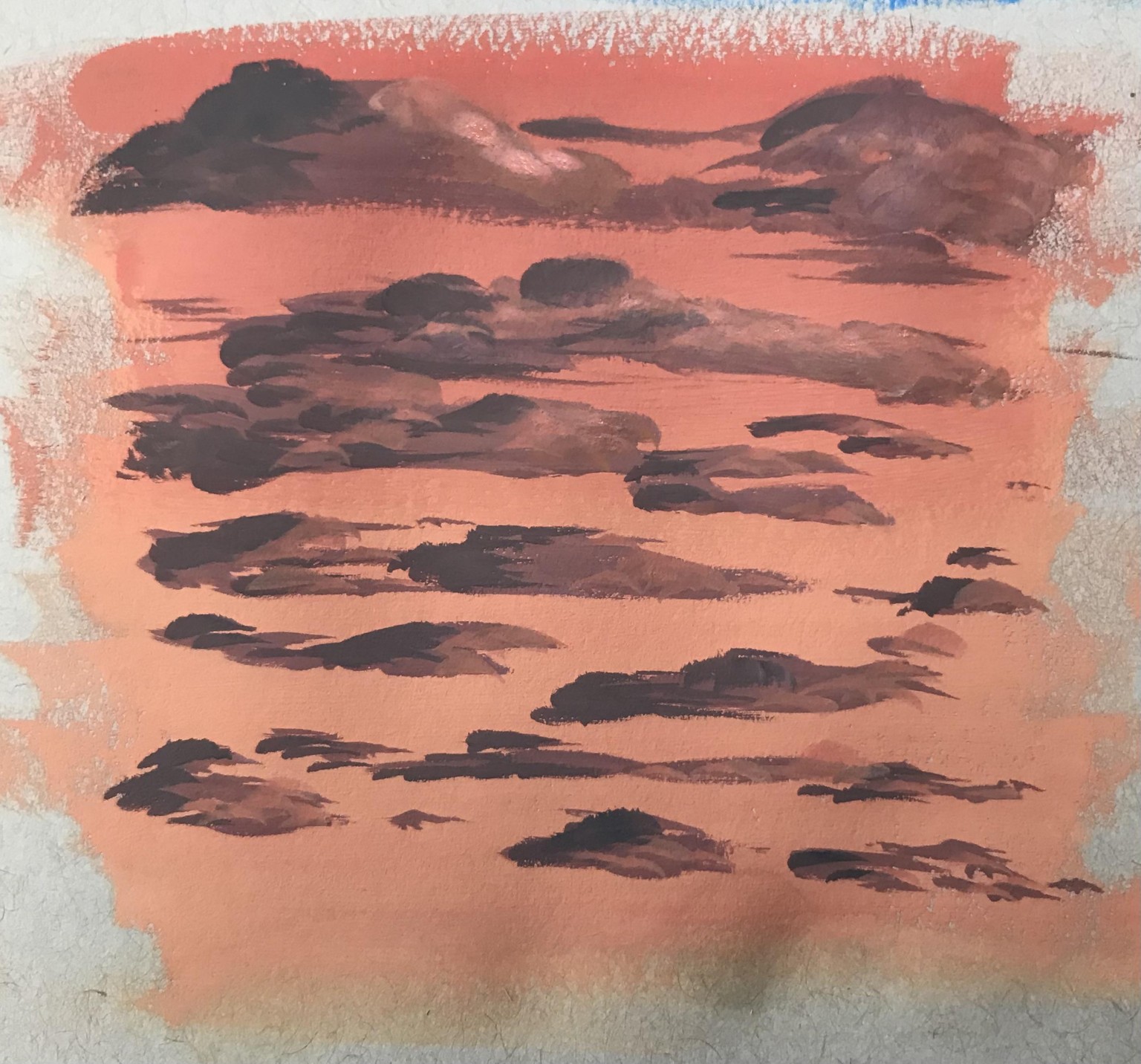Clouds using gouache - image 2 - student project