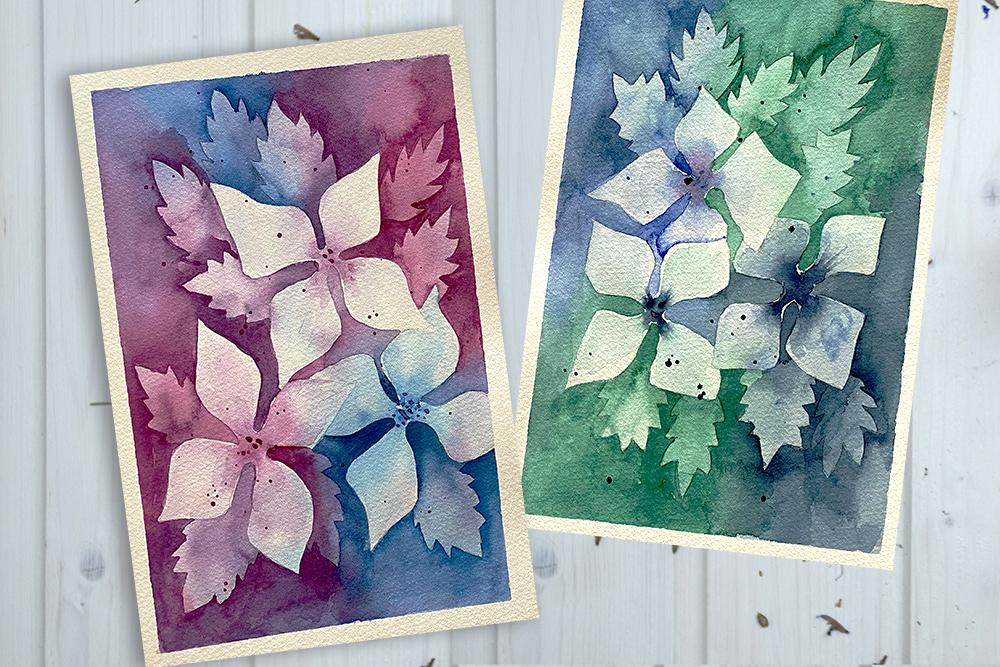 Dreamy Watercolor Florals - Negative Painting Technique - image 1 - student project