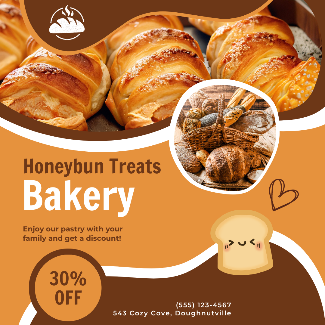 Designing a Bakery Poster with Canva for Instagram - image 1 - student project