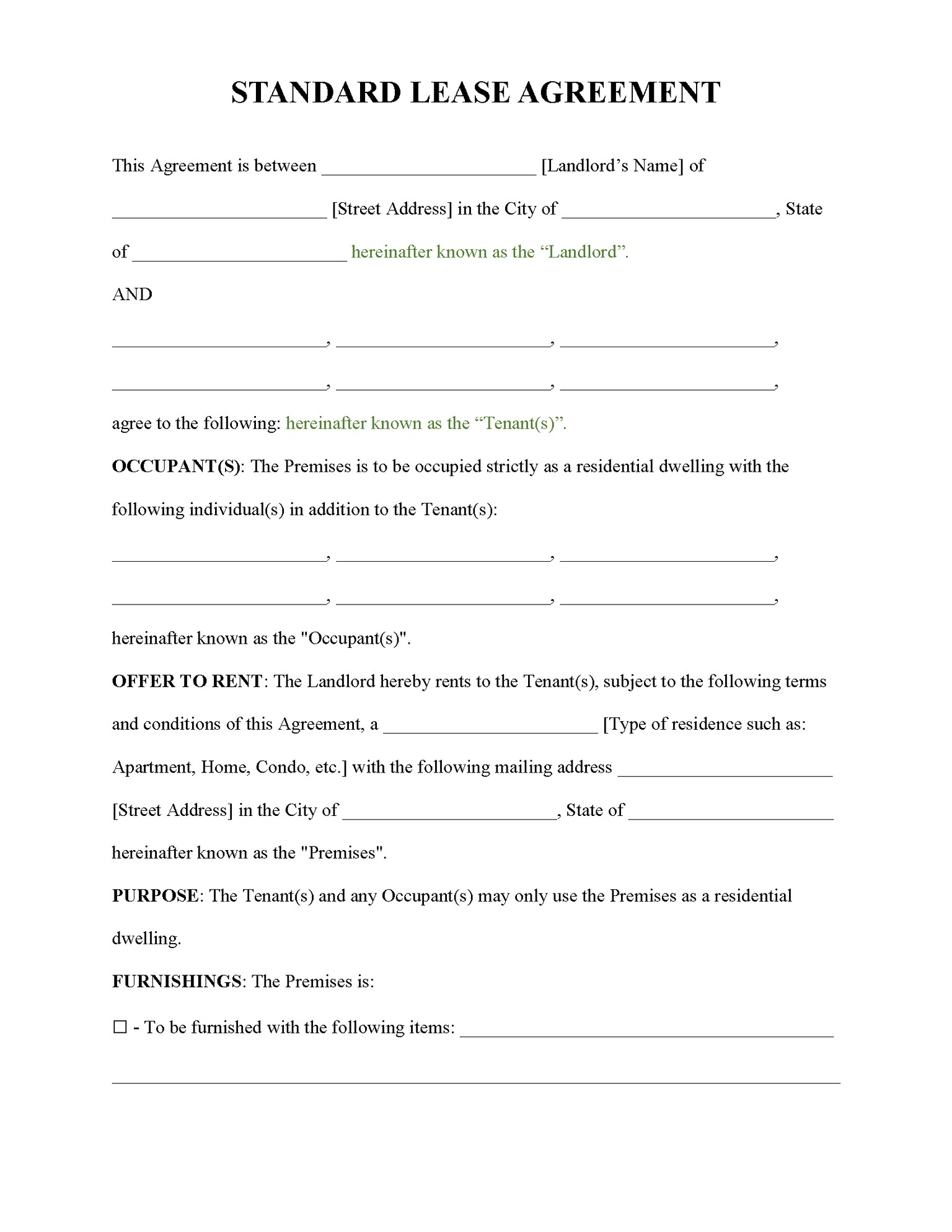 Residential lease agreement project - image 1 - student project