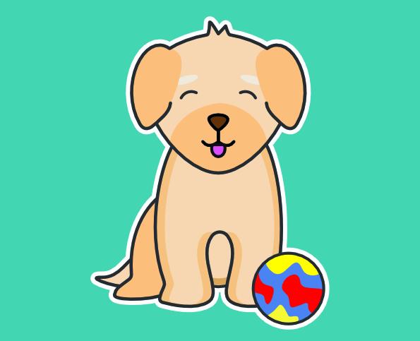 Cartoonized wheaten terrier puppy - image 1 - student project