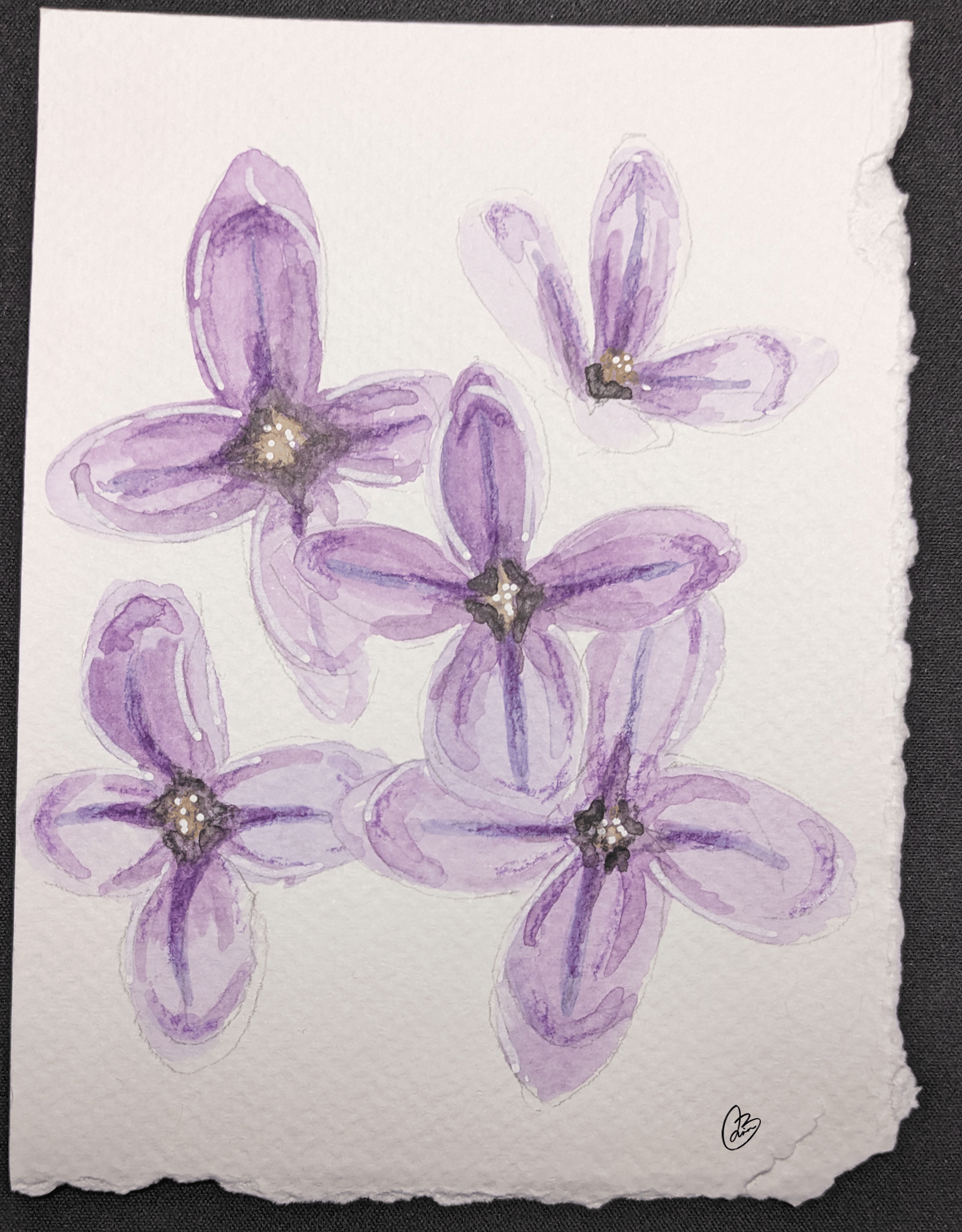 Watercolor florals - image 3 - student project