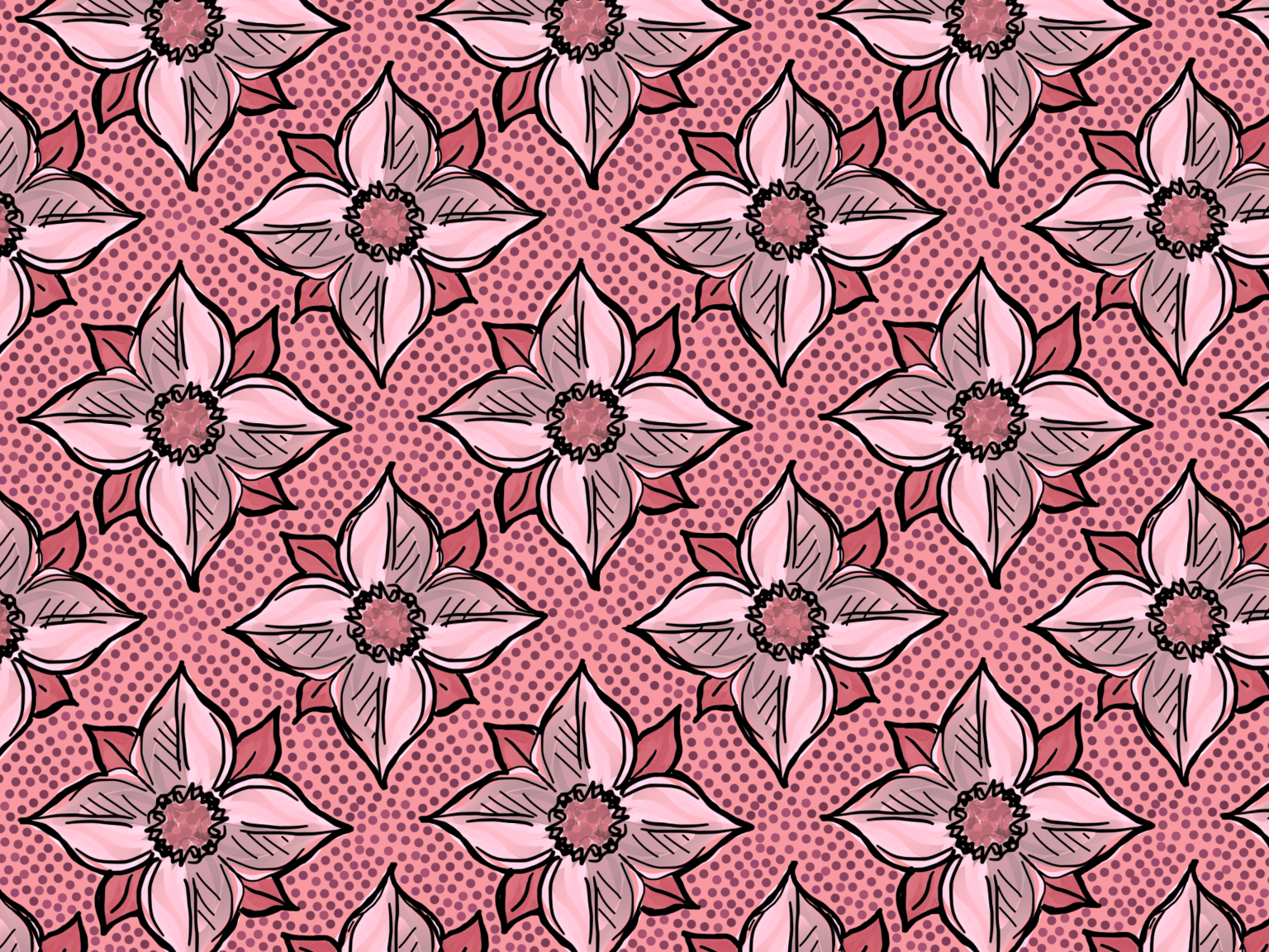 Flowers doodling - image 2 - student project